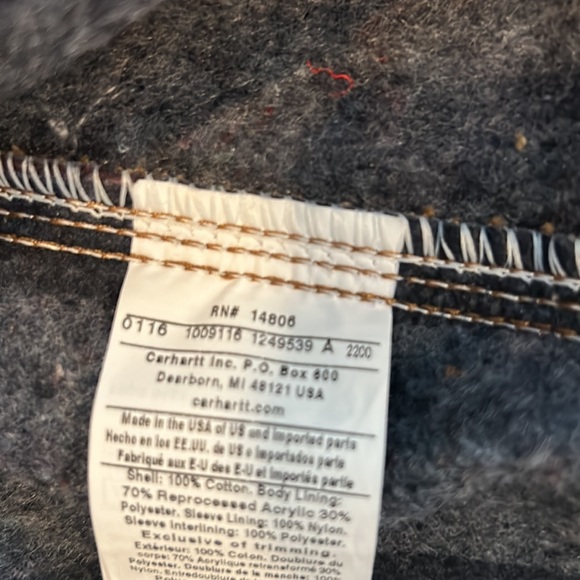 Carhartt Detroit Duck Jacket J001 BRN Men’s Size 2XL Blanket Lined NWOT - Picture 13 of 15